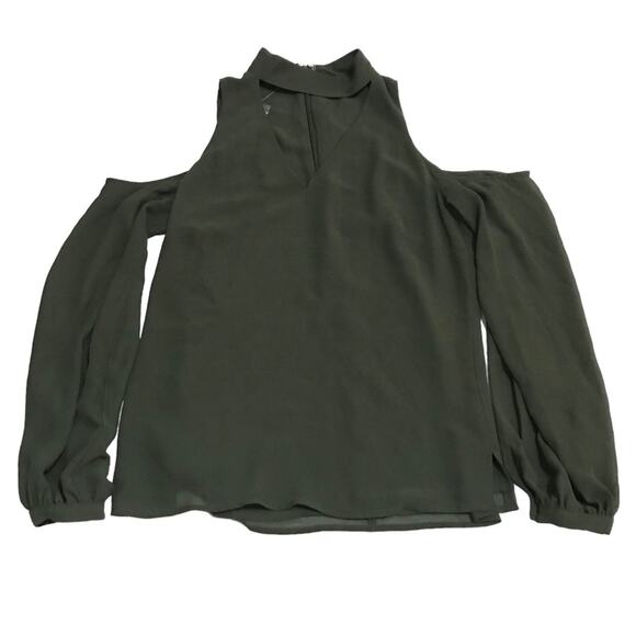 Bebe Deep V-neck Cold shoulder Top Size XS - Picture 1 of 13